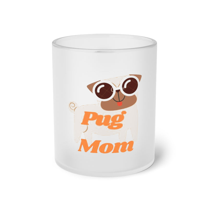 Pug Mom Dog Lover Fur Momma Frosted Glass Mug Pets Birthday Gift Holiday Gifts Coffee Tea