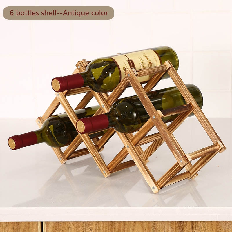 Wooden Wine Bottle Storage Rack