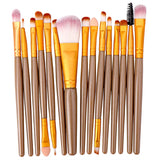 15 Pieces Soft Synthetic Fibers Makeup Brush Set