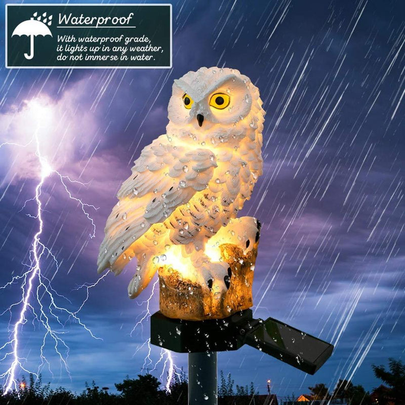 Solar Owl Shape Resin and Plastic, Non-Toxic, Long-Lasting Energy Saving Lawn Lamp