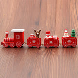 3pcs New Christmas Train Painted Wood Christmas Decoration