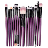 15 Pieces Soft Synthetic Fibers Makeup Brush Set