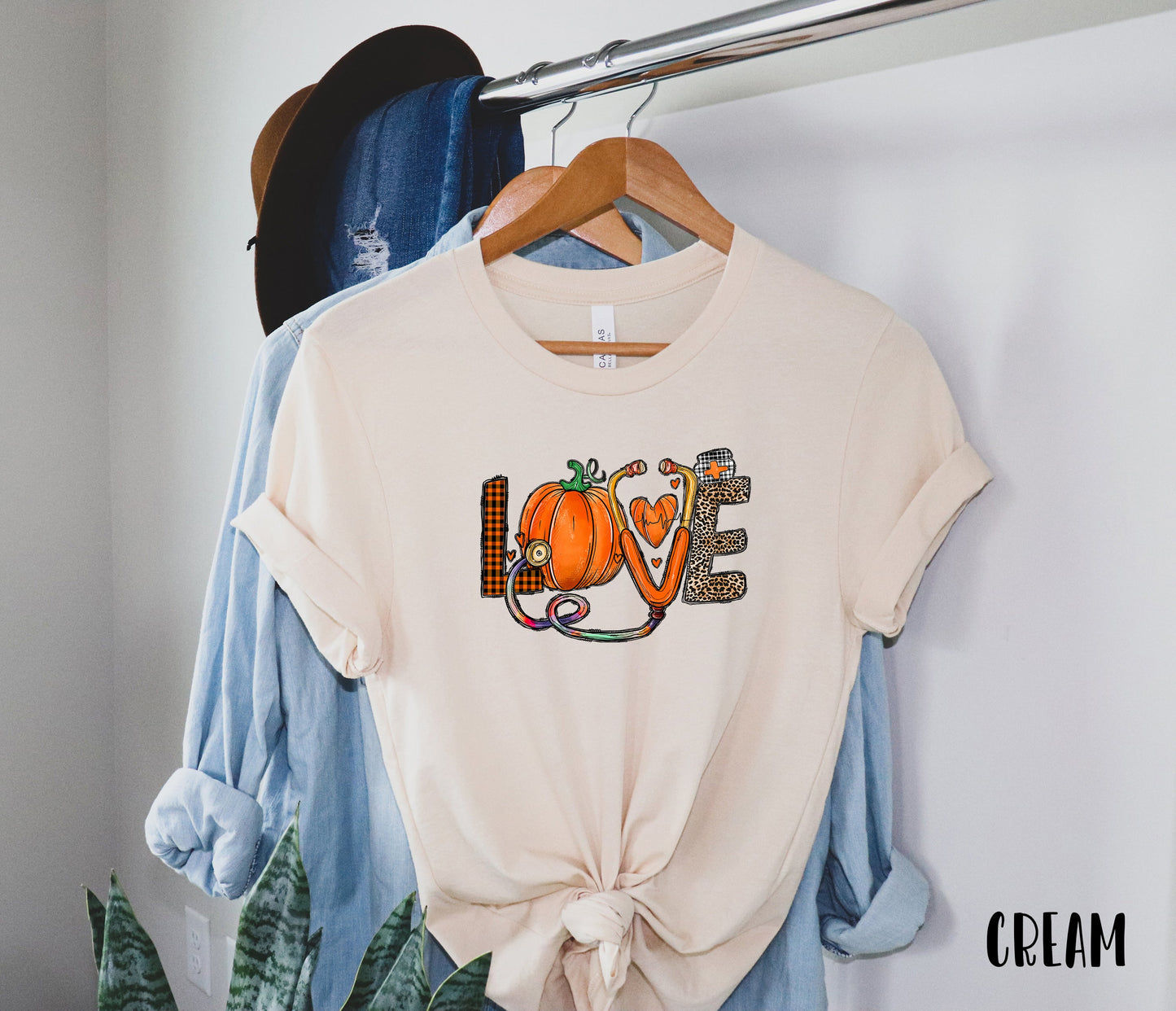 " Love Nurse Shirt" Nurse Thanksgiving Short Sleeve Shirt