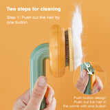 3pcs Pumpkin Pet Brush, Self Cleaning Slicker Brush Perfect Tool for Easy and Effective Pet Grooming.