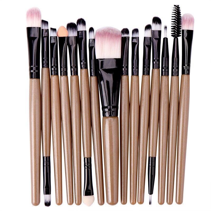 15 Pieces Soft Synthetic Fibers Makeup Brush Set