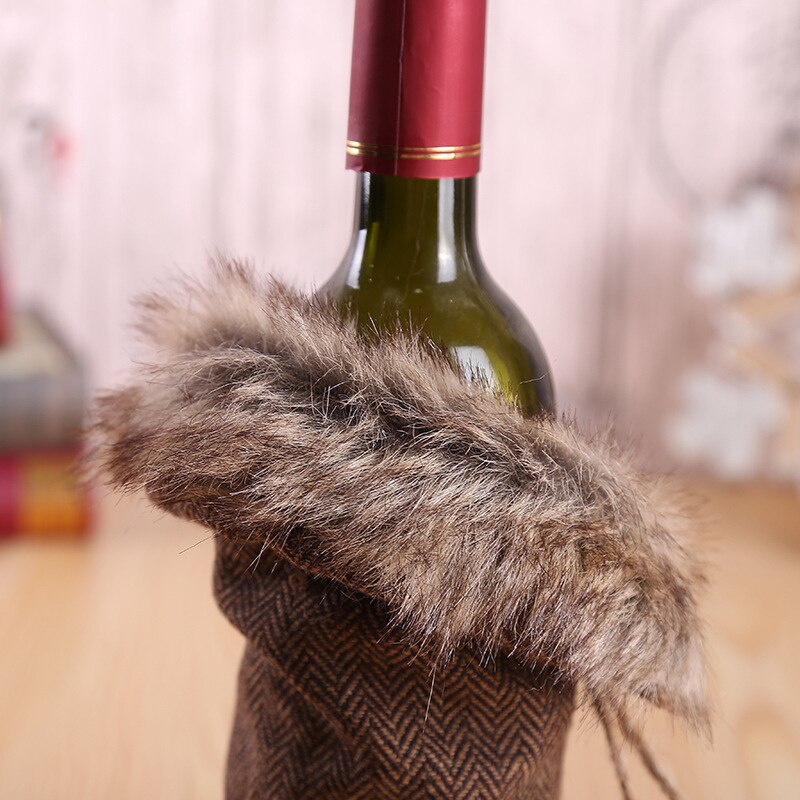 3pcs Festive Christmas Wine Bottle Cover