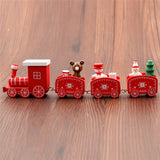 3pcs New Christmas Train Painted Wood Christmas Decoration