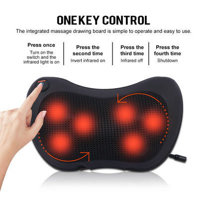 Relaxation Massage Pillow Vibrator Electric Shoulder Back Heating Kneading Infrared therapy pillow