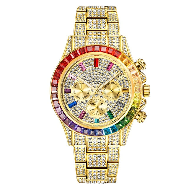 Diamond Calendar Watches  luxurious and sophisticated timepiece 30M water resistance