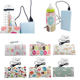 3pcs USB Milk Water Warmer Travel Stroller Insulated Bag Bottle Heater