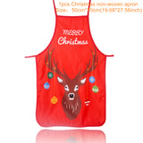 3pcs Santa Claus Christmas Non-woven Kitchen  Apron