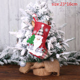 3pcs Christmas Socks Stockings Home Decorations