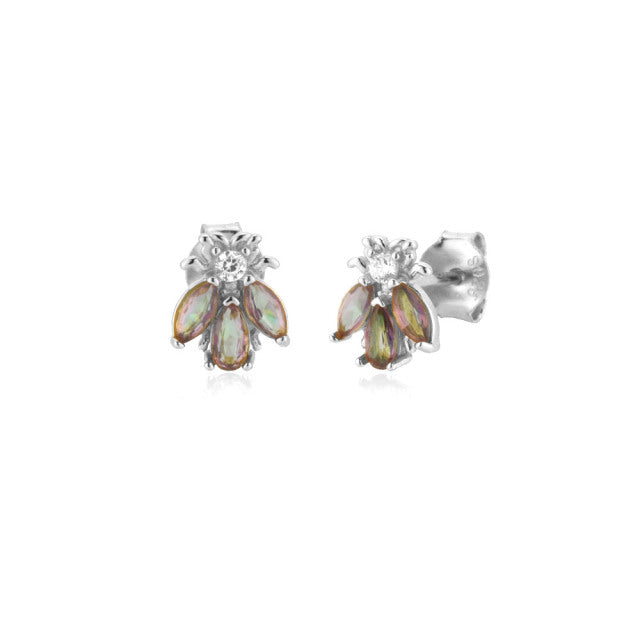 Winter Bee Sterling Silver Earrings and Ring Collection Women's Fashion Jewelry Accessories