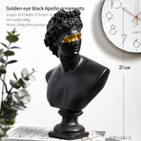 Black & White David Resin Statue Sculpture Home Decor