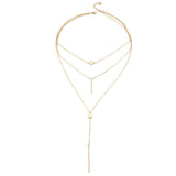 3 Piece Geometric Set 18K Gold Plated Necklace in 18K Gold Plated