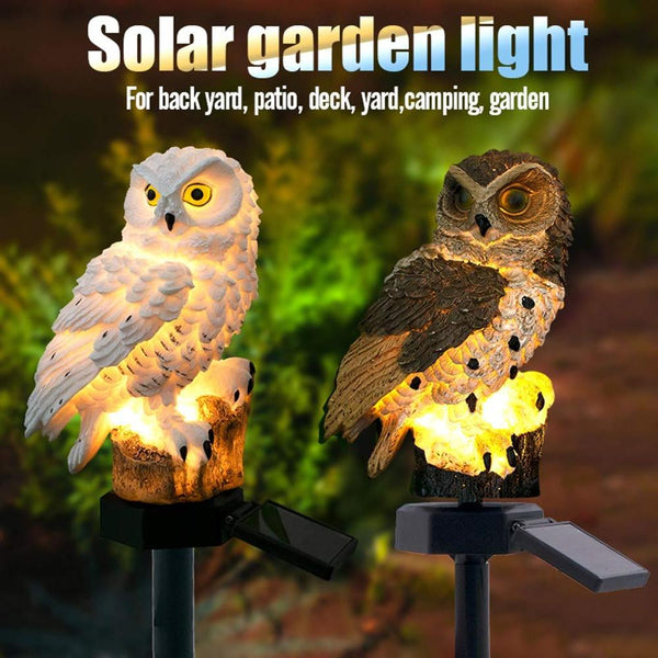 Solar Owl Shape Resin and Plastic, Non-Toxic, Long-Lasting Energy Saving Lawn Lamp