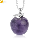 3pcs Crystal Apple Pendant Natural Gemstone Pendants