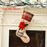 3pcs Christmas Socks Stockings Home Decorations