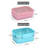 304 Stainless Steel Lunch Box for Kid New Single Layer or Double Layers Bento Box for Student Food Container Case for Office New