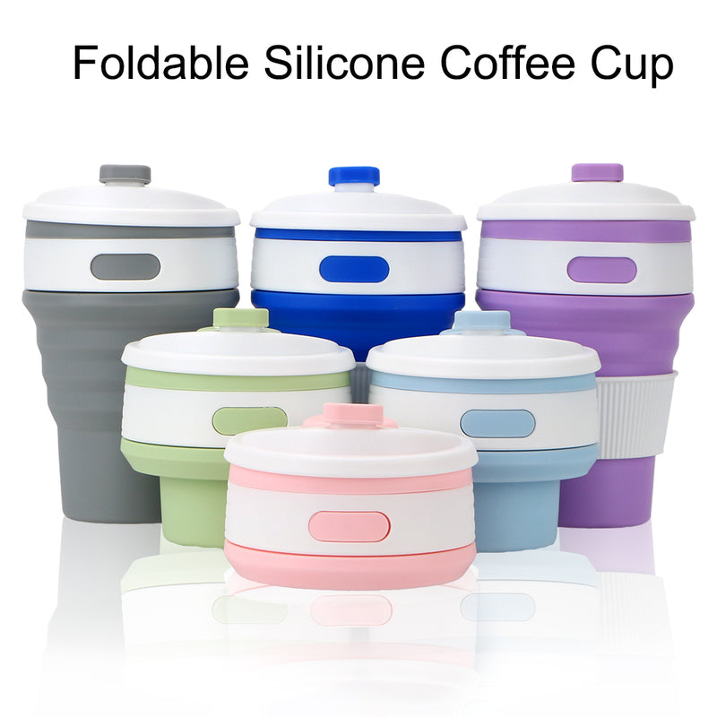 2 pcs Collapsible Food Grade Safety Silicone Cup with Compact Design