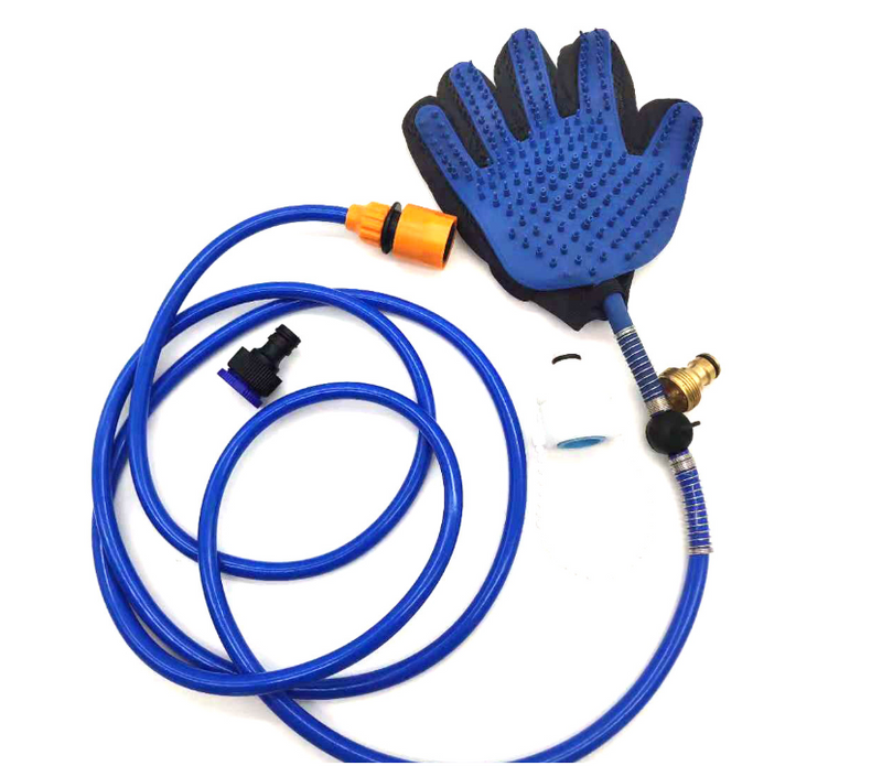 Pet Bathing Glove Tool Shower Head Combine Grooming Glove with Water Sprayer