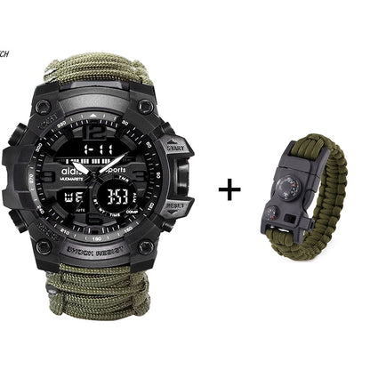 LED Watch with compass 30M Waterproof men's Sports Watch Men Sport Watch Shock Sport Watches Electronic Wristwatches