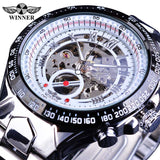 Self-Winding Mechanical Sport Design Golden Men's Stainless Steel Watch