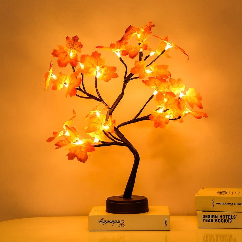 LED Copper Wire Night Light Tree Fairy Lights Home Decoration Night Lamp USB Battery Operated For Bedroom Bedside Table Lamp