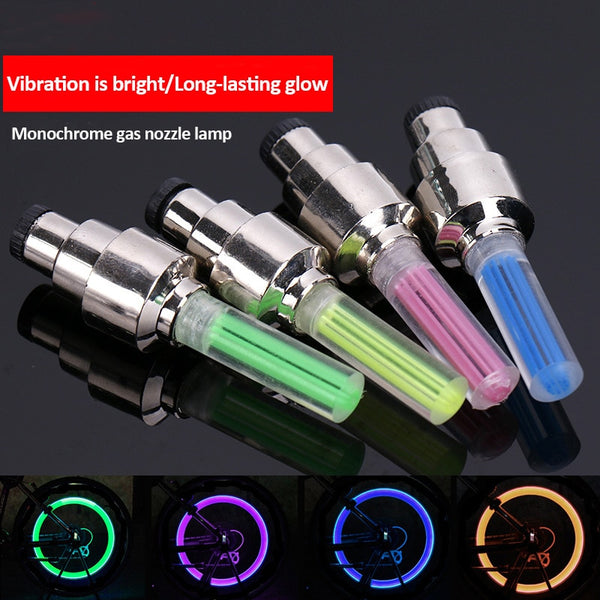 1/2 Pcs Neon Lights Tire Wheel Valve Cap Light LED Portable Durable Lightweight