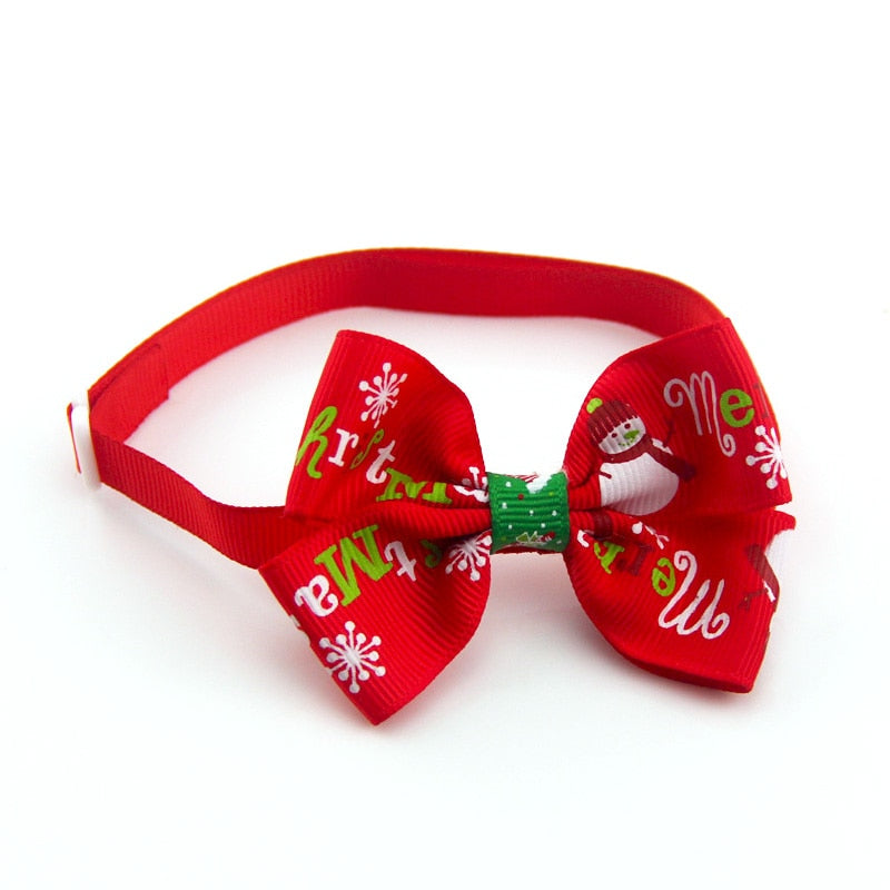 3pcs Christmas Pet Bow Collar