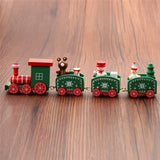 3pcs New Christmas Train Painted Wood Christmas Decoration