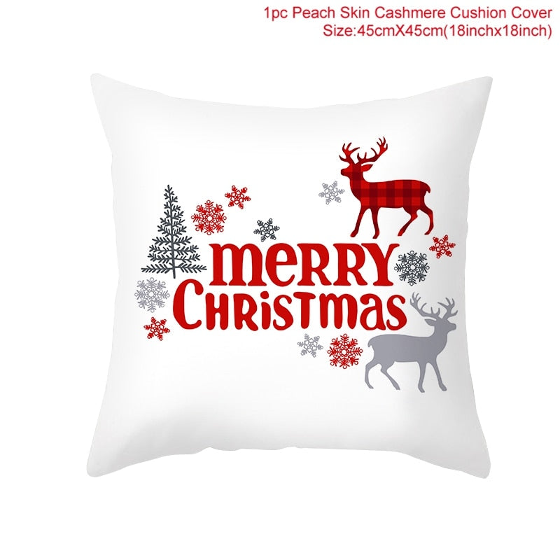 3pcs 45x45cm Cartoon Christmas Print Design Pillowcase