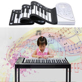 Portable 49 Keys Flexible Silicone Roll Up Piano Folding Electronic Keyboard for Children Student