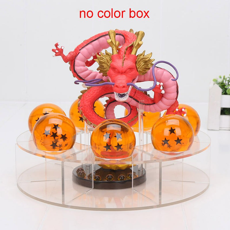 15cm Dragon Ball Z Action Figure Green Shenron Shenlong PVC Figures Toys 7Pcs 3.5cm Dragon ball Z Crystal Balls And Shelf Gift