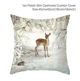 3pcs Christmas Elk Tree Cushion Pillow Cover