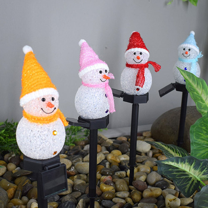 Solar Christmas Lights Snowman LED Lamp Solar Lighting for Garden Christmas Decor