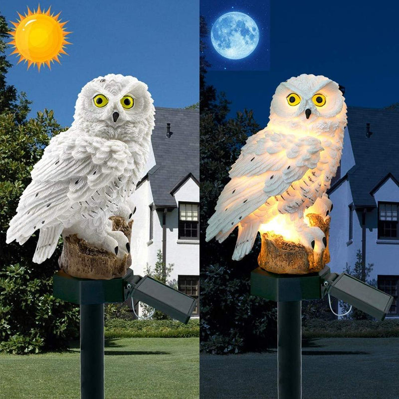 Solar Owl Shape Resin and Plastic, Non-Toxic, Long-Lasting Energy Saving Lawn Lamp