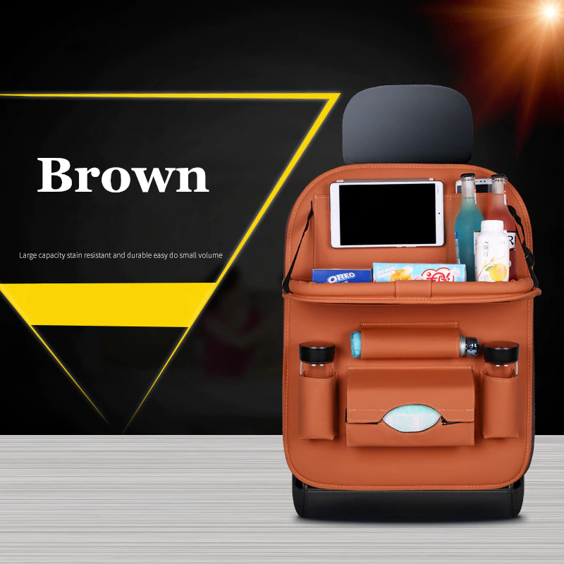 Car Seat Back Organizer Keeps your vehicle's interior well organized and protect your backseat at the same time