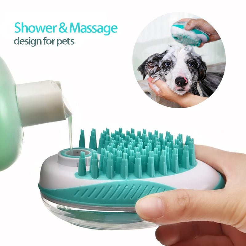 2 pcs 2-in-1 Pet Dog Cat Bath Brush Shower and Massage