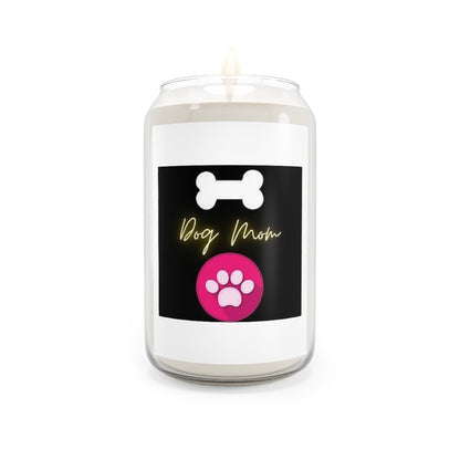 " Dog Mom " Design Scented Candle, 13.75oz Holiday Gift Birthday Gift Comfort Spice Scent, Sea Breeze Scent, Vanilla Bean Scent Home Decor