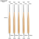 5Pcs Set UV Gel Painting Nail Art Dotting Pen Acrylic Handle Rhinestone Crystal 2 Way Brush Salon Decoration Manicure Tools Kit