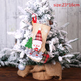 3pcs Christmas Socks Stockings Home Decorations