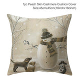 3pcs Christmas Elk Tree Cushion Pillow Cover