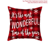 3pcs 45x45cm Cartoon Christmas Print Design Pillowcase