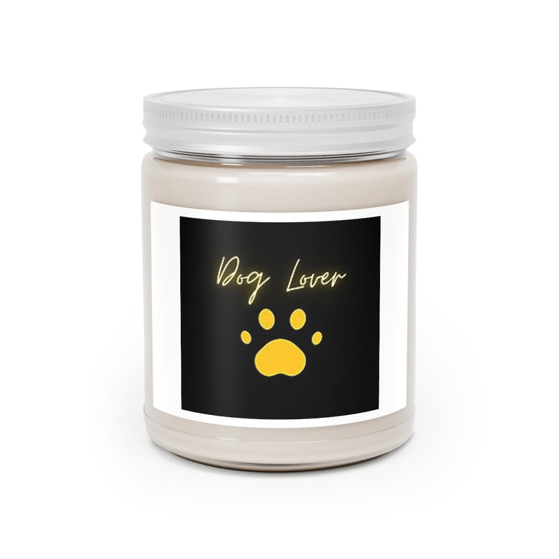 " Dog Lover " With Paw Design Scented Candles, 9oz Holiday Gift Birthday Gift Comfort Spice Scent, Sea Breeze Scent, Vanilla Bean Scent Home Decor