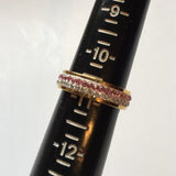 Brand-new 10 1/2 fashion jewelry ring w/ pink gems. Women's Ladies Fashion Jewelry - Findsbyjune.com