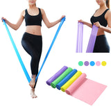 1.5m Fitness Band Yoga Pilates Stretch Resistance Band Exercise Training Elastic Exercise Fitness Rubber Gym Training - Findsbyjune.com