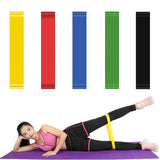 5 Pcs / Set Elastic Resistance Band Latex Pull Band Sports Fitness Yoga Resistance Band Fitness Belt Tension Belt Strength Train - Findsbyjune.com